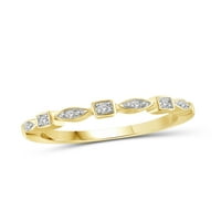 JewelersClub dijamantski prstenovi za žene - karatni bijeli dijamantski prsten Nakit-14k pozlaćene srebrne trake za žene -- prsten od JewelersClub