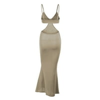 Sundresses For Women Casual Beach Ruffle Back elegantan Temperament tanka večernja Sling haljina prolećne