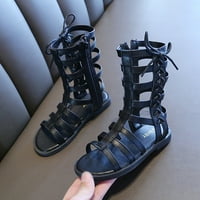 Aoochasliy sandale za djevojke zimske ponude za djecu dječje djece Dječje djevojke Ljetne rimske princeze cipele Otvorene prste zip sandale
