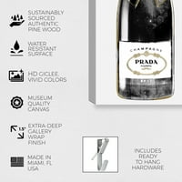 Wynwood Studio modni i Glam zidni umjetnički platneni printovi 'Trendy Milan Champagne Tall' Lifestyle-bijeli