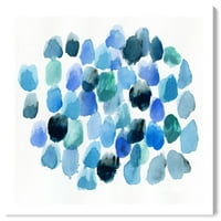 Wynwood Studio Canvas Sjajne vage Sažetak boja Zidna umjetnost Platno Ispis Bijelo svijetlo plava 20x20