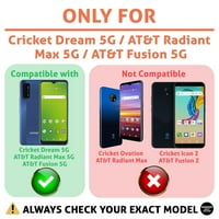 TalkingCase tanka futrola za telefon kompatibilna za kriket Dream 5G, AT&T Radiant Ma 5G Fusion 5G, Blijedožuti Print, lagana, fleksibilna, meka, SAD