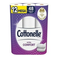 CottonOLLE ultra Comfort toaletni papir, jak toaletni tkivo, mega roli, listovi po rolu