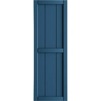 Ekena Millwork 1 8 W 74 H True Fit PVC, tri panelarala ploča-n-batten kapke, boravak plava