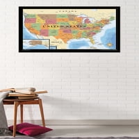 Mapa - USA zidni poster, 22.375 34