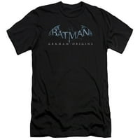 Batman Arkham porijeklo - Logo - Premium Slim Fit Majica kratkih rukava - X-Veliki