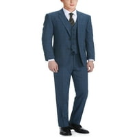 Muška odijela Regular Fit 3-Dijelno Karirano odijelo za muškarce Sako prsluk hlače Set