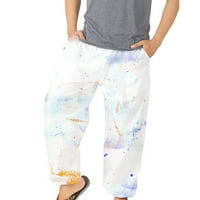 BadyminCSL pantalone za muškarce klirens muške modne bluze labave elastične pantalone sa printom na plaži