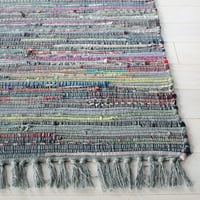 Rag Robynne Striped pamučni tepih za trkač, akva više, 2'3 6 '
