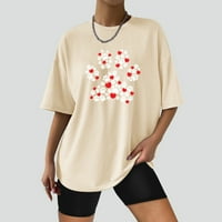 TKLPEHG grafički majice za žene za uklanjanje kratkih rukava Summer Leisure Relapoželjene fit plijenske