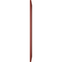 Ekena Millwork 15 W 68 H True Fit PVC jedno ploča HERINGBONE Moderni stil Kapci fiksne monte, biber crvena