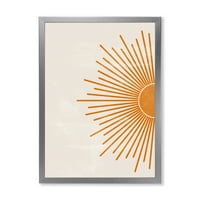 PROIZVODNJAČA 'Narančasta sunce Ispis na bež I' Moderno uramljeno Art Print