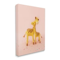 Stupell Industries Pastel Pink zagrljaj žirafe Životinje i insekti Fotografija Galerija zamotana platna
