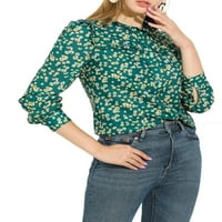 Jedinstvena ponuda Ženska košulja za okrugle vrata s majicom Daisy tiskana cvjetna bluza