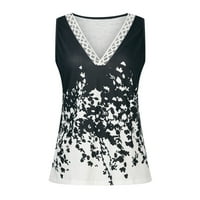 Tops for Women Casual Summer Women's Fashion Summer V Neck Leisure Weeveless Vest Printing Tops Casual