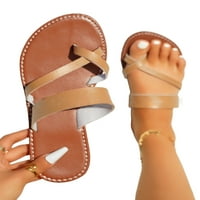 Welliumy dame klizne sandale križ ravne sandale Ljetne dijapozitide unutarnje cipele na otvorenom lagana