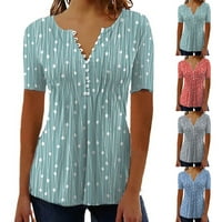 Ljetna ženska majica s točkicama s V-izrezom tunika za ljuljanje na vrhu ženska bluza Plus Veličina