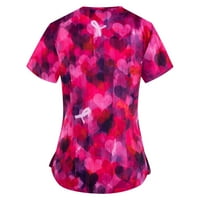 Klirens ženski ljetni vrhovi kratki rukav ženska bluza radna odjeća grafički printovi bluze V-izrez Moda,