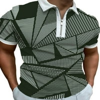 Haite muške ljetne vrhove prednje majice sa patentnim zatvaračem kratki rukav Polo majica Radna bluza