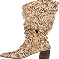 Ženska kolekcija Journee Aneil Knee High Slouch Boot Leopard Fau Suede M