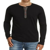 COLISCA MENS T majica obična bluza od pune boje Ljetni vrhovi labavi fit svakodnevno trošenje dugih rukava