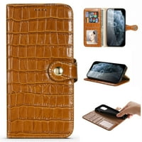 Nalacover torbica za novčanik za iPhone 14, Crocodile Texture Premium Luksuzni držač za kartice od prave