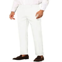Lars Amadeus Muške vitke pantalone s ravnim prednjim čvrstim bojama Poslovne hlače
