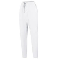 Labakihah muške pantalone muško ljeto novi stil i moderne čvrste pamučne i lanene pantalone bijele