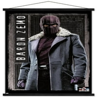 Marvel televizija Falcon i zimski vojnik - Baron Zemo zidni poster sa drvenim magnetskim okvirom, 22.375
