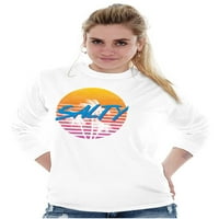 Salty Retro 80-ih 90-ih Sunset Plaža Vibe Ženska majica s dugim rukavima Brisco Brends X