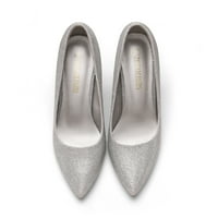 Parovi snova Žene istaknute cipele s visokim potpeticama za vjenčanje Pumpe cipele Silver Glitter Christian-Nova