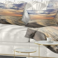 Designart mirni Zalazak sunca na plaži Tajlanda - pejzažni štampani jastuk za bacanje-12x20