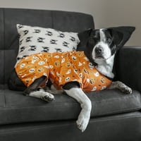 Živahna životna odjeća za pse za Noć vještica, pidžama od narandžaste bundeve, za pse ili mačke, veličina