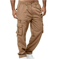 Muške labave ravne teretne pantalone Hip Hop Street Casual Džep široke noge Jogging hlače na otvorenom