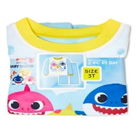 Baby Shark Baby & Toddler Unise Pajama Set, dvodijelni, veličina 12m-5t