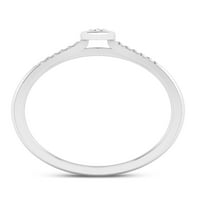 Imperial 1 5CT TDW Diamond 10k bijeli zlatni Wind Ring