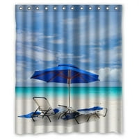 Mohome Stolica Za Plažu Slika Seascape Zavjese Za Tuširanje Vodootporna Poliesterska Tkanina Veličina