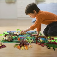 Dinosaur igračka simulacija dinosaur model igračaka sa dinosaurskom igranjem prostirke za djecu i gore,