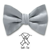 Buyyourties - Srebrno solidna kravata