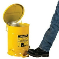 JUSTRITE masni otpad može, gal, žuti, poklopac koji upravlja nogom - EA