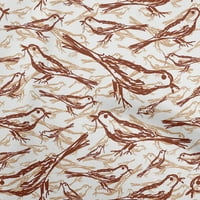 Onuone poliesterske spande tkanine narandže ptica zanata za ptice Dekor tkanina štampan dvorištem širom