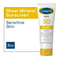 Cetaphil Sheer Sunčani losion za lice i tijelo SPF 50, mineralni UV filteri, oz
