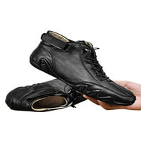 Woobling Men Non Slip Casual Shoes Round Toe Stanovi Za Hodanje Comfort Mid Top Kožna Cipelica Za Čizme