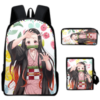 Anime Školska torba sa oštricom ubice duhova sa olovkom Bo ručak bo crtani ruksak pogodan za tinejdžere，