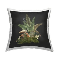 Stupell Industries Blooming Ferns Woodland Plants Printed Throw Pillow Design by House of Rose