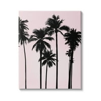 Stupell Industries siluete visokih Palmi meka tropsko ružičasto nebo, 48,dizajn Mia Jensen