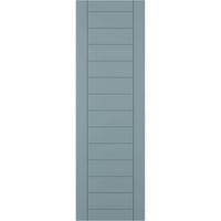 Ekena Millwork 18 W 72 H True Fit PVC horizontalna letvica uokvirena u modernom stilu fiksne kapke za