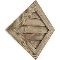 Ekena Millwork 24 W 24 H Timberthane Sandblasted Diamond Fau Wood Nefunkcionalni Zabatni Otvor, Grundirani