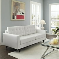 Modway carica Lepljena kožna sofa u bijeloj boji