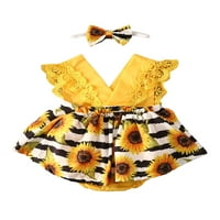 Kuriozud novorođenčad dječje djevojčice Sunflower romper suknja